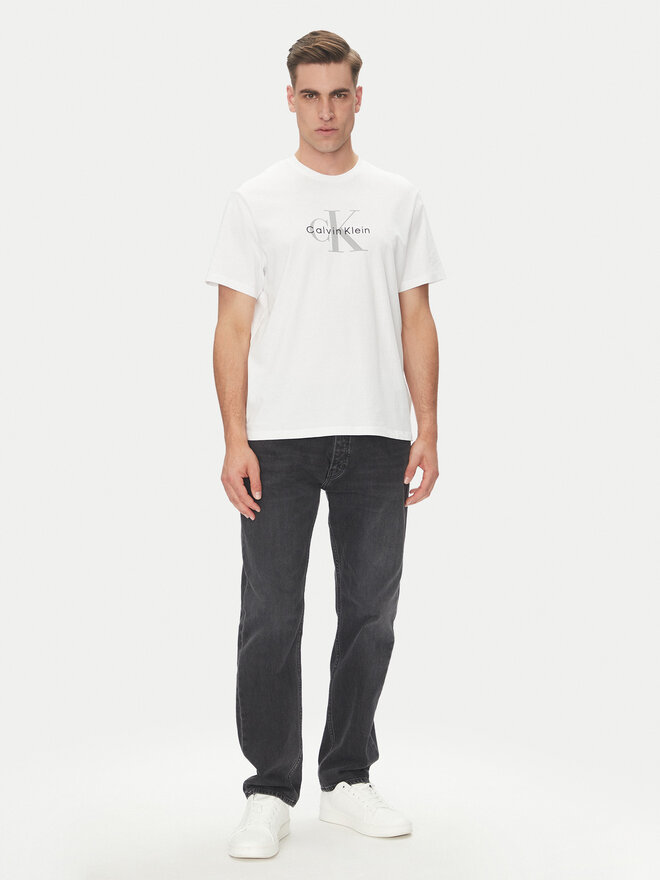 Calvin Klein Jeans Calvin Klein Jeans T-Shirt Hero Monologo LV04RB862G Λευκό Regular Fit