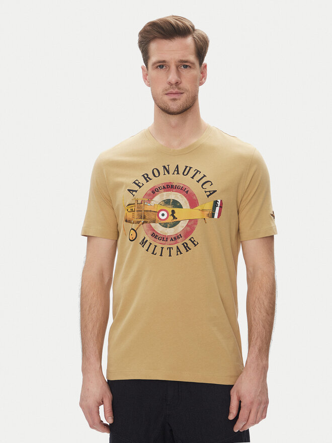 Aeronautica Militare Aeronautica Militare Camiseta 251TS2414J641 Beis Regular Fit