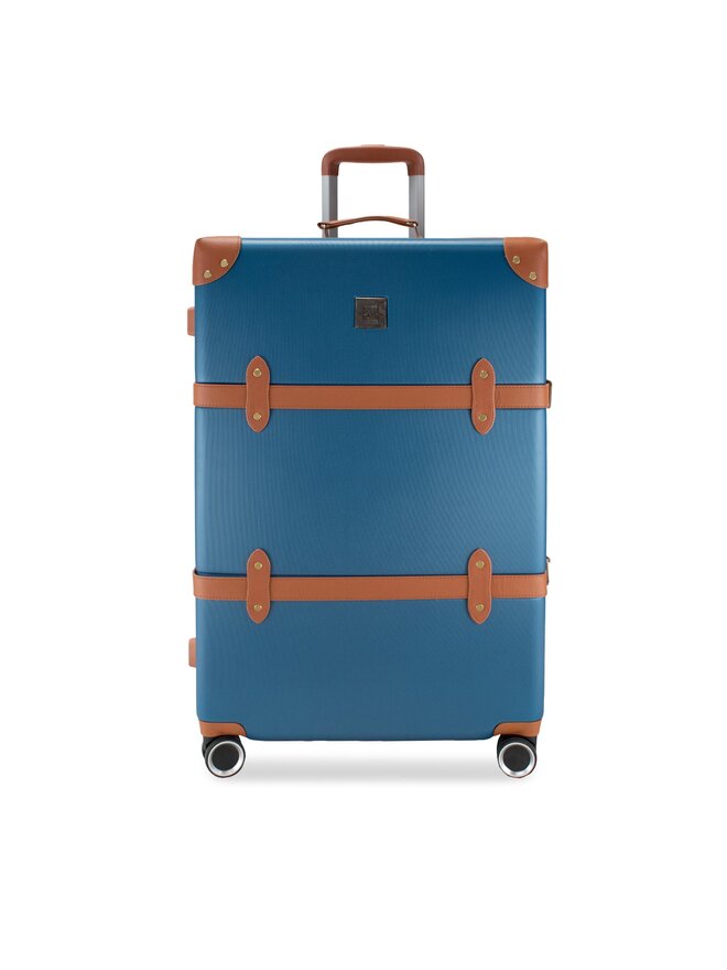 Semi Line Μεγάλη Βαλίτσα Semi Line T5672-4 Σκούρο μπλε