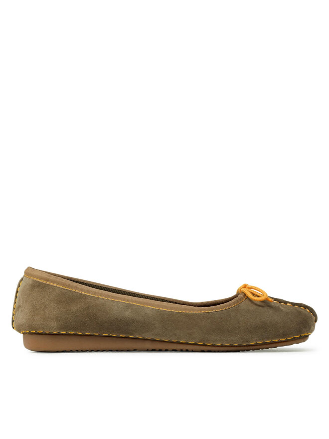 Clarks Балетки Clarks Freckle Ice 261624834 Зелений
