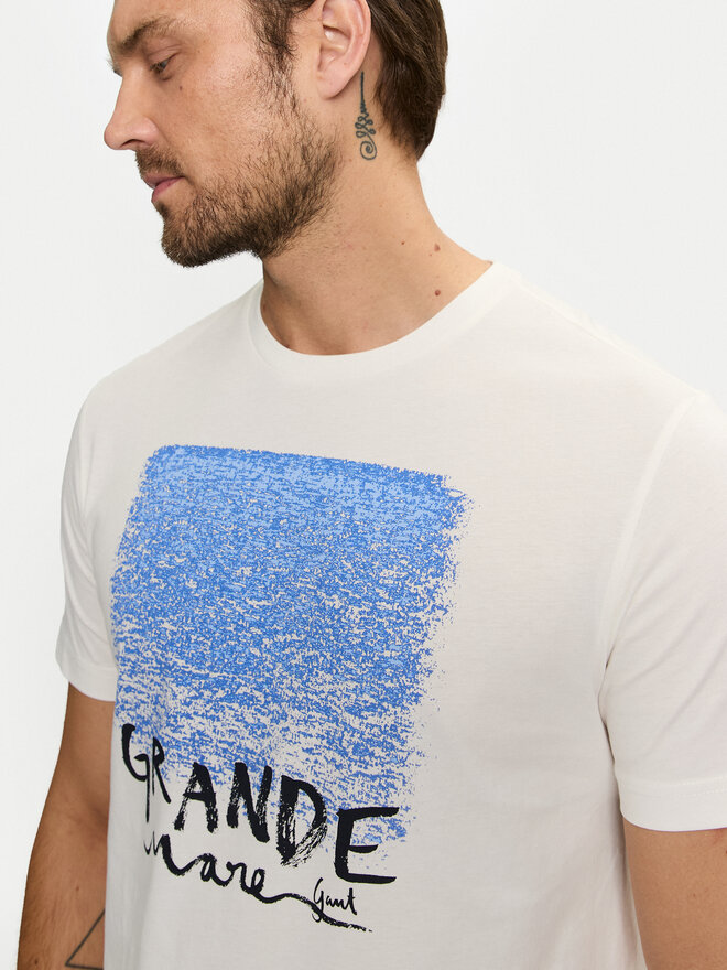 Gant Gant Majica 2003283 Écru Regular Fit