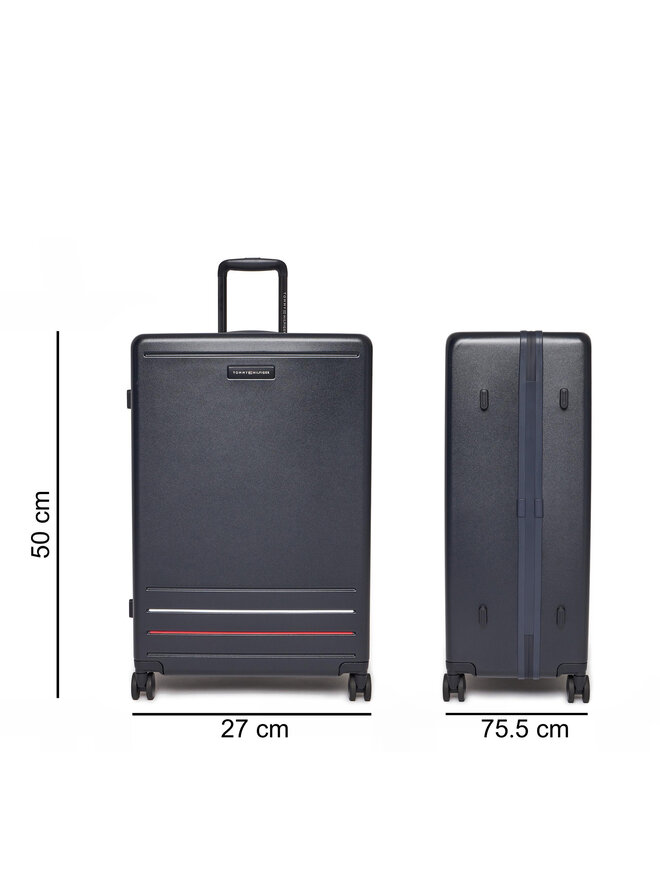 Tommy Hilfiger Valiză mare Tommy Hilfiger AU0AU01975 Negru