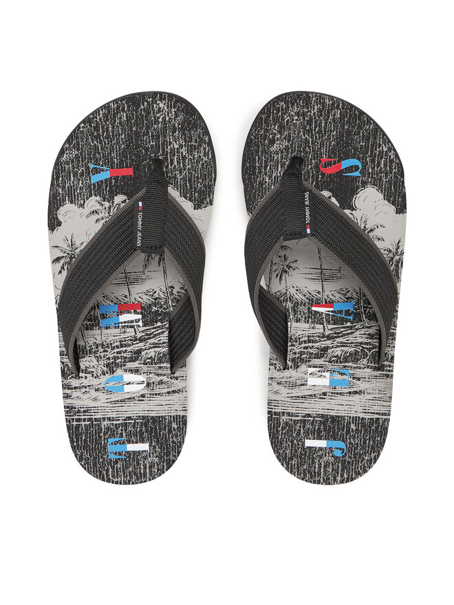 Tommy Jeans Flip-flops Tommy Jeans Tjm Elevated Beach Sandal EM0EM01561 Fekete