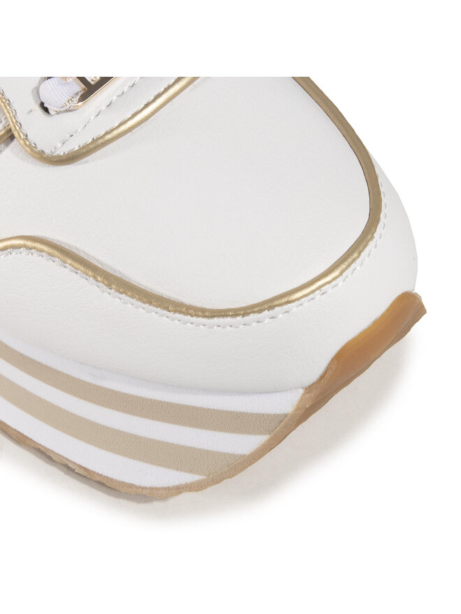 Tommy Hilfiger Superge Tommy Hilfiger Mettalic Flatform Sneaker FW0FW04699 Bela