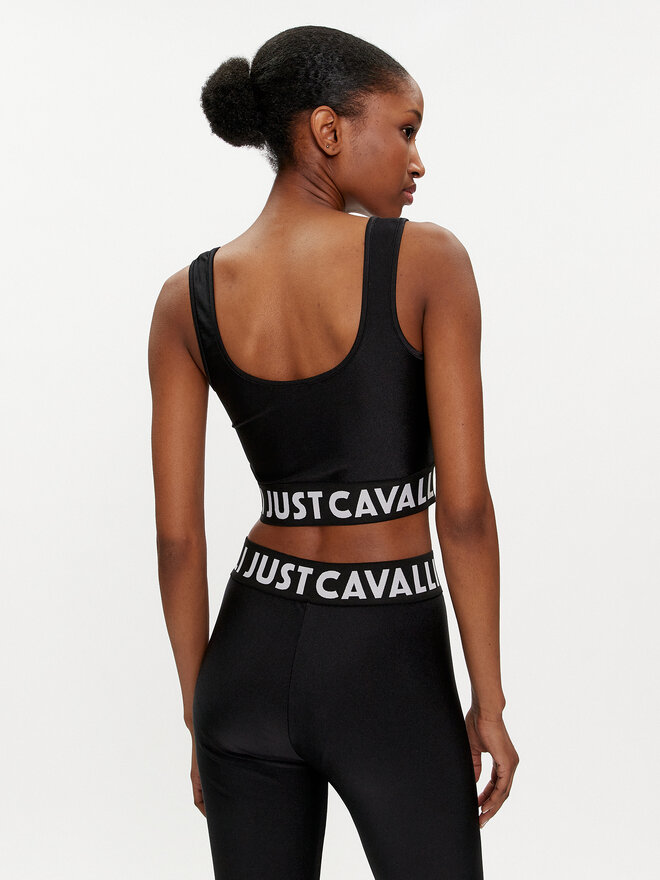 Just Cavalli Just Cavalli Marškinėliai 76PAM204 Juoda Slim Fit
