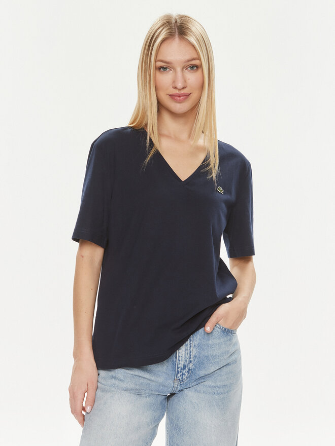 Lacoste Lacoste Marškinėliai TF7300 Tamsiai mėlyna Regular Fit