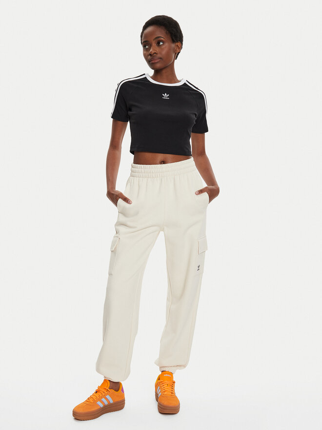 adidas adidas Футболка 3-Stripes Baby IU2532 Чорний Slim Fit