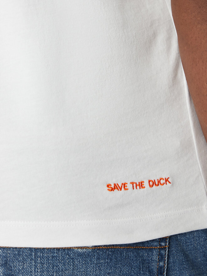 Save The Duck Save The Duck Camiseta DT1194M BESY20 Blanco Regular Fit