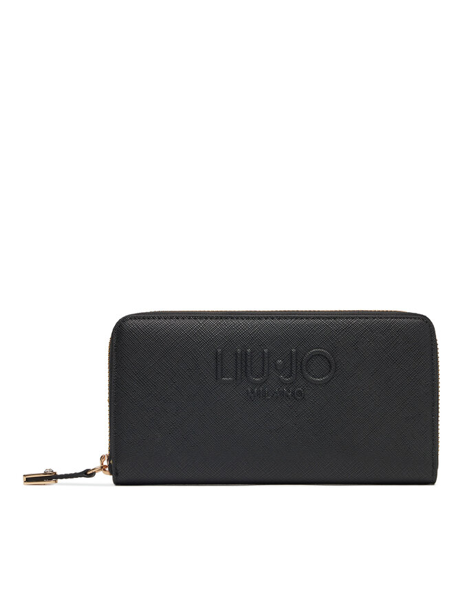 Liu Jo Duży Portfel Damski Liu Jo XL Zip Around AA5155 E0087 Czarny