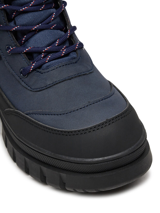 Tommy Hilfiger Outdoorová obuv Tommy Hilfiger Stripes Fur Boot T3X5-33713-1487 S Tmavomodrá