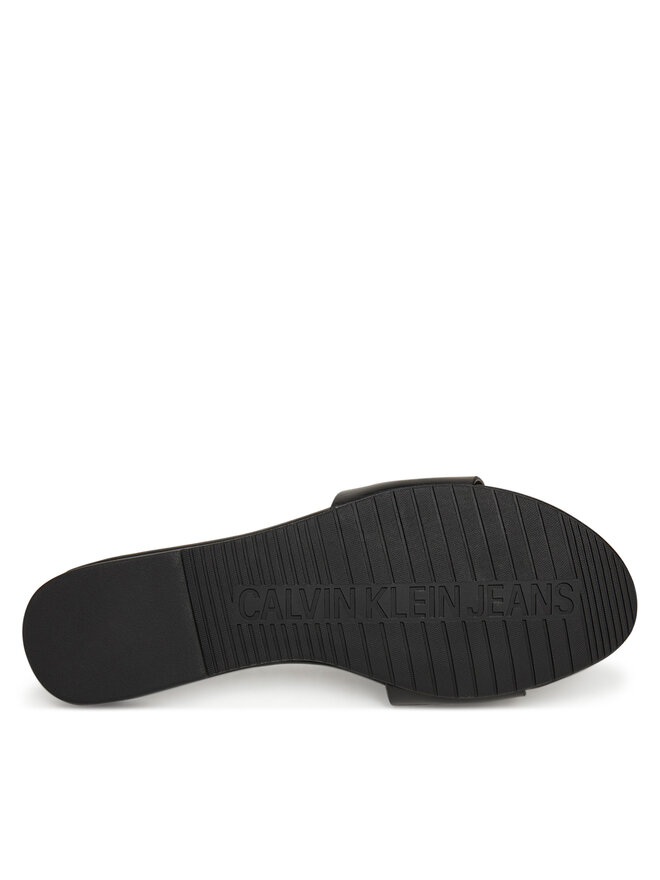 Calvin Klein Jeans Pantoletten Calvin Klein Jeans Flat Sandal Slide Mg YW0YW01697 Schwarz