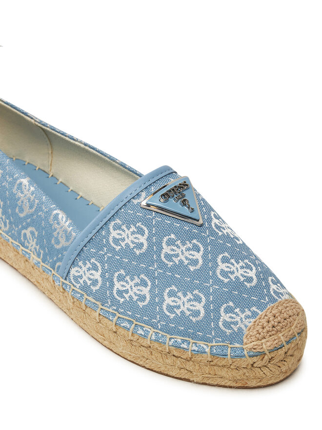 Mocassin Femme GUESS Jolande - Espadrille En Coton Et Lin - Semelle Caoutchouc - Couleur Beige - Taille 36 à 41