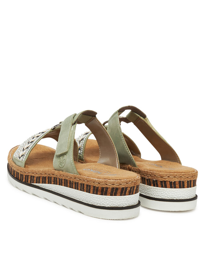 Rieker Pantoletten Rieker V79M6-52 Grün