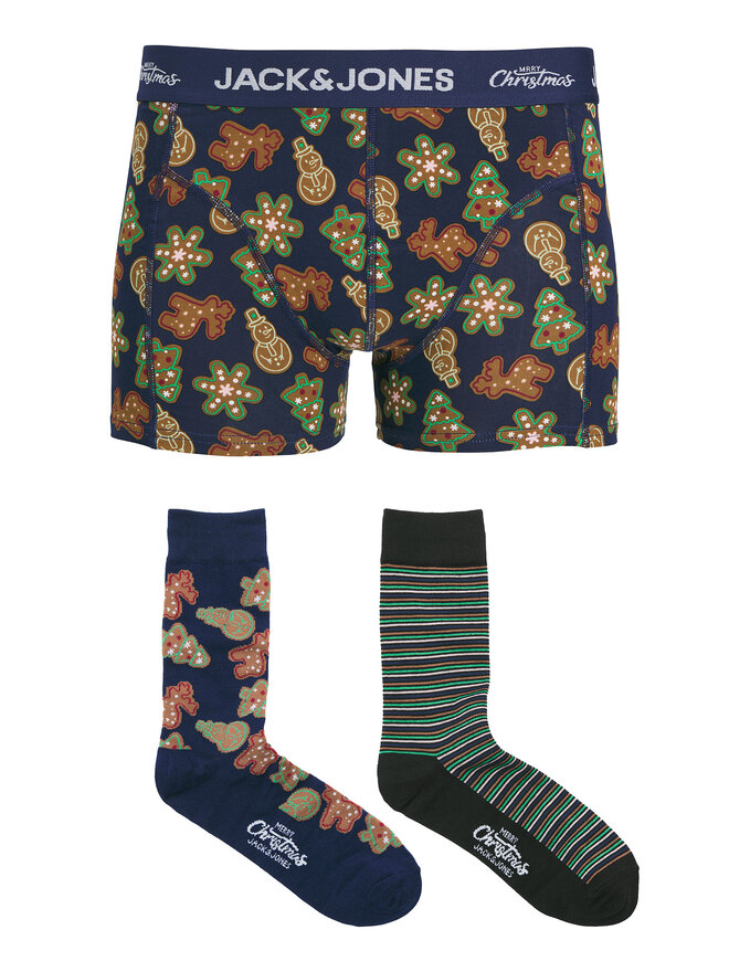 Jack & Jones Jack & Jones Set Boxershorts und Socken Gingerbread Giftbox 12285133 Bunt