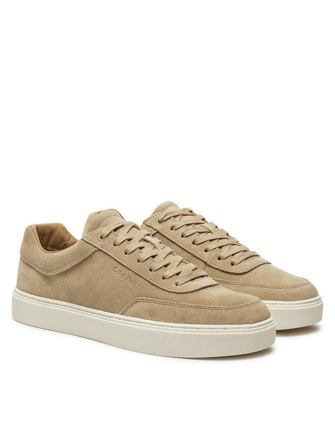 Calvin Klein Сникърси Calvin Klein Lace Up Suede HM0HM01792 Бежов