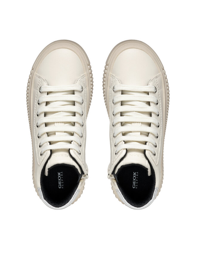 Geox Sneakersy Geox J Laquinny Girl J46M3F 000BC C1M1W M Écru