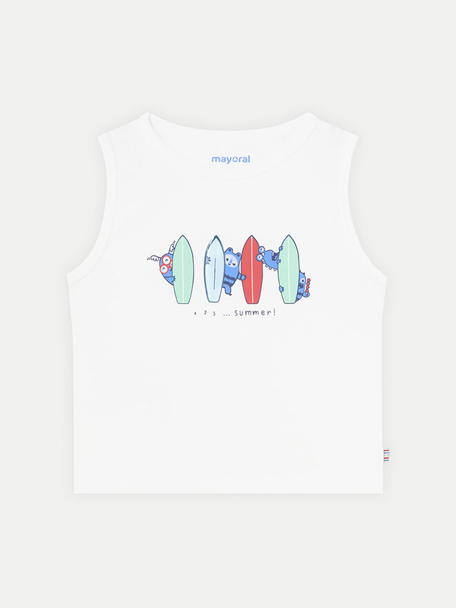 Mayoral Mayoral Τοπ 1036 Λευκό Regular Fit