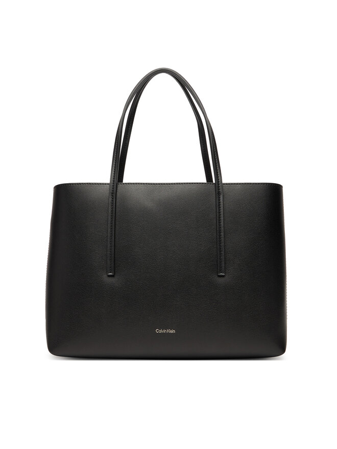 Calvin Klein Τσάντα Calvin Klein Foil Logo Small Tote LV04F3275G Μαύρο