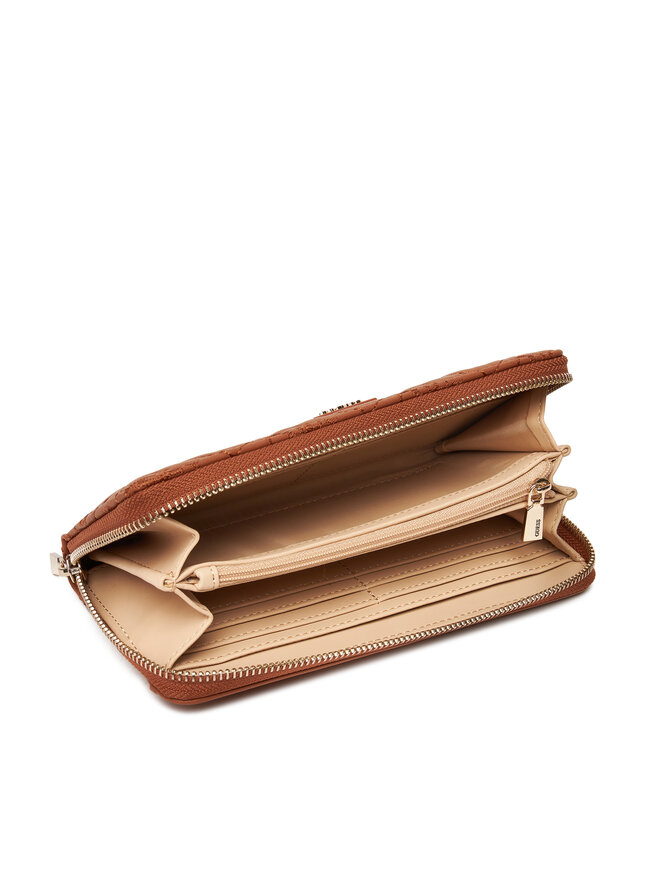 Guess Velika ženska denarnica Guess Adelasia Slg SWQL96 58146 Rjava