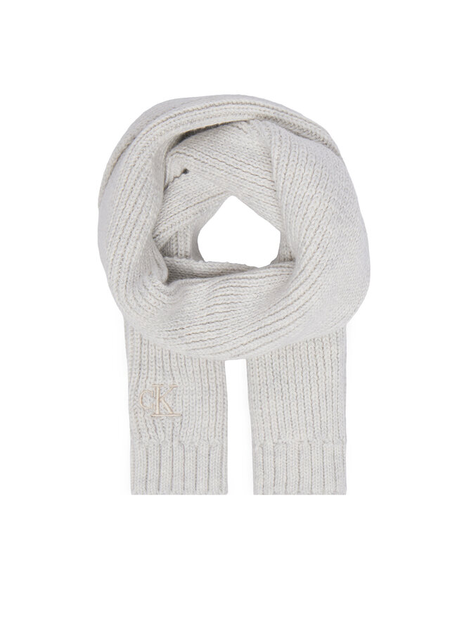 Calvin Klein Jeans Set Schal und Mütze Calvin Klein Jeans Knitted Scarf Beanie Giftbox LVCKFJP00N Hellgrau