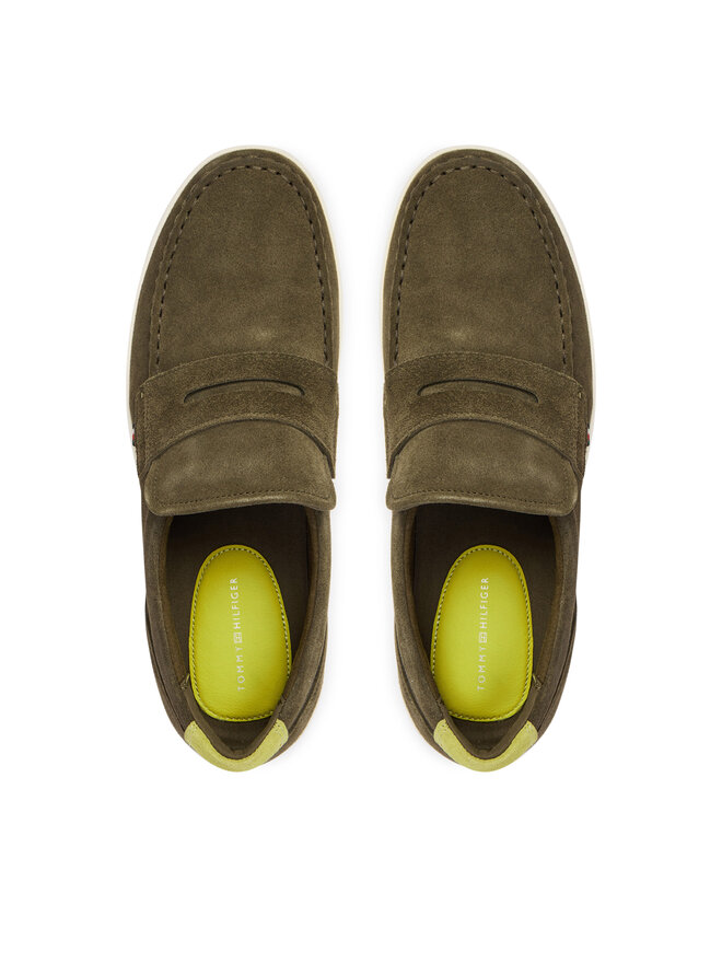 Tommy Hilfiger Halbschuhe Tommy Hilfiger Modern Light Hybrid Suede LoaferFM0FM05786 Grün