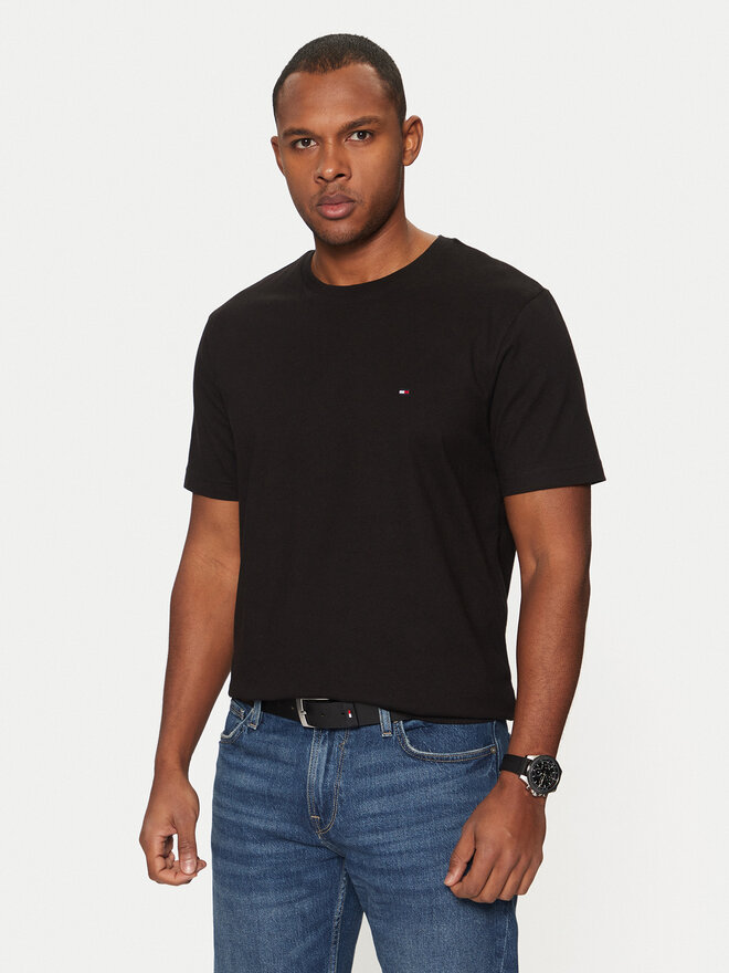 Tommy Hilfiger Tommy Hilfiger Marškinėliai Essential MW0MW37267 Juoda Regular Fit