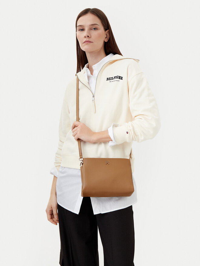 Tommy Hilfiger Kabelka Tommy Hilfiger Th Legacy Mini Crossover AW0AW17225 Hnědá