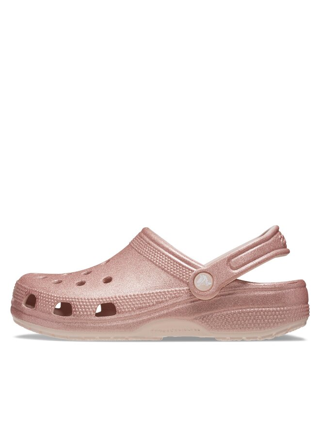 Pantoletten Crocs Classic Glitter Clog Quartz 205942 Rosa | eschuhe.de