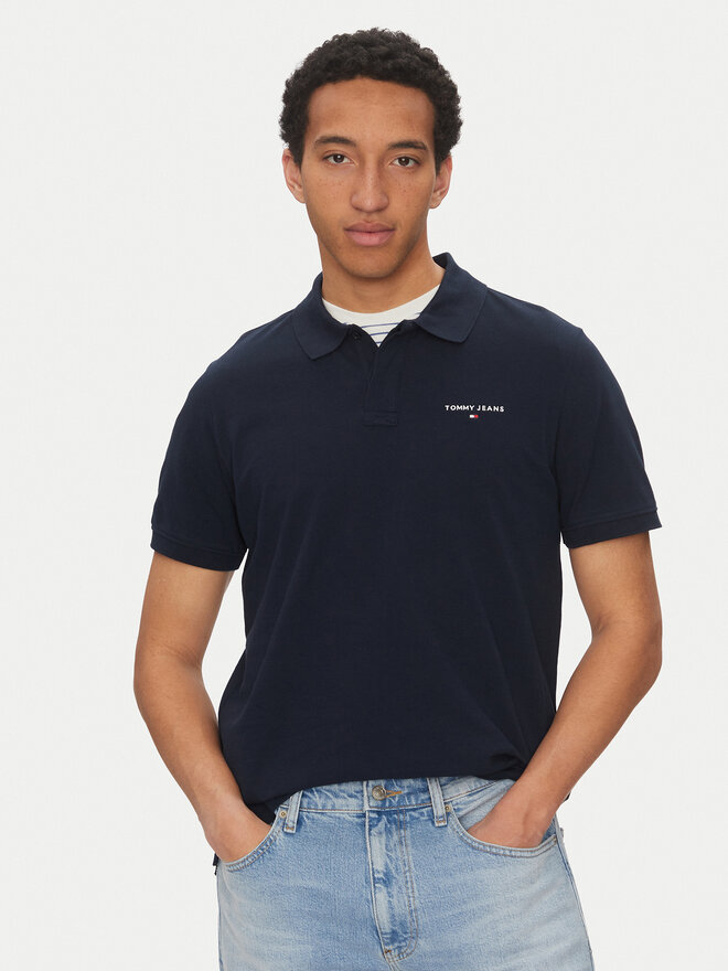 Tommy Jeans Tommy Jeans Poloshirt Linear DM0DM20914 Dunkelblau Regular Fit