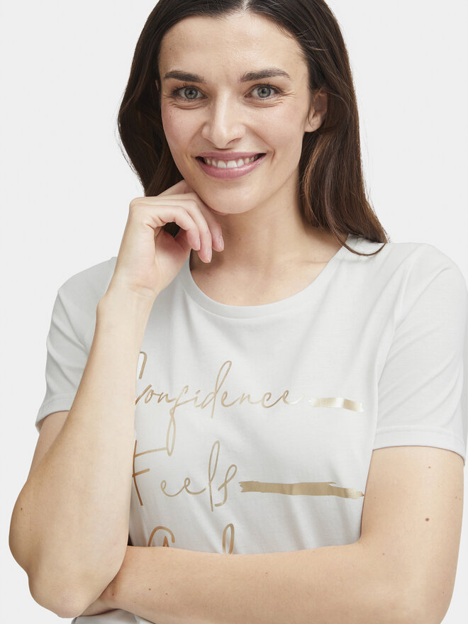 Fransa Fransa Camiseta 20613424 Blanco Regular Fit