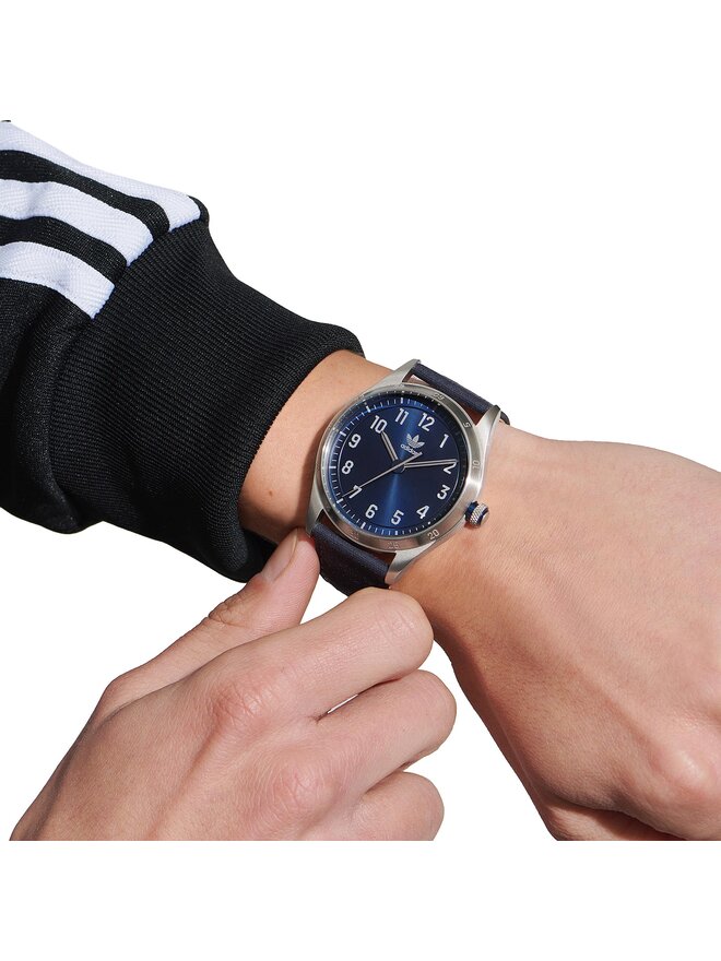 adidas Originals Sat adidas Originals Code Four Watch AOSY23038 Srebrna