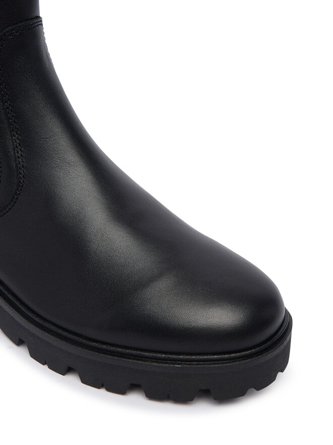 Tommy Hilfiger Klassische Stiefeletten Tommy Hilfiger Th Monogram Leather Chelsea Boot FW0FW09562 Schwarz