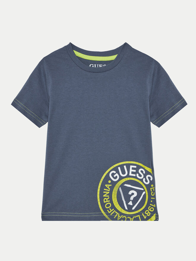 Guess Guess Póló N5RI15 K8HM4 Sötétkék Regular Fit