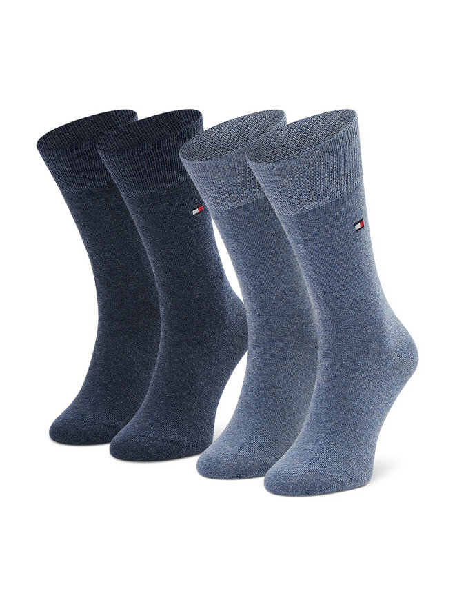 Tommy Hilfiger Комплект 2 чифта дълги чорапи детски Tommy Hilfiger 391334 Син