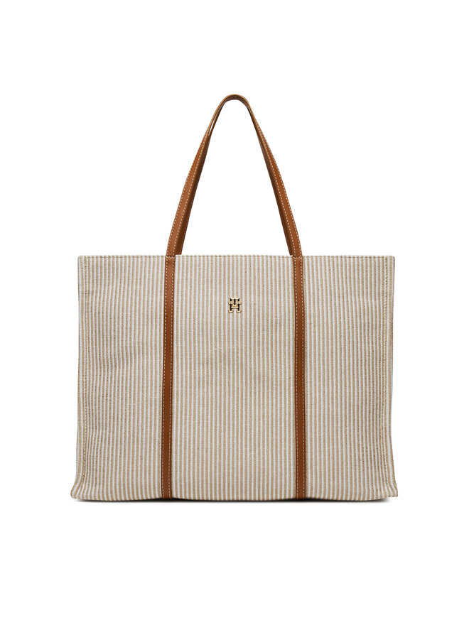 Tommy Hilfiger Bolso Tommy Hilfiger Th Premium Beach Le Tote AW0AW17418 Beis