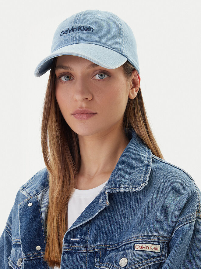 Calvin Klein Шапка с козирка Calvin Klein Small Monogram LV04K5065G Син