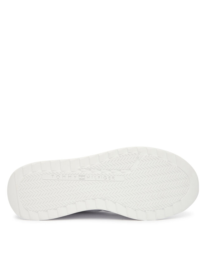 Tommy Hilfiger Sneakersy Tommy Hilfiger Corporate Mix Mat Runner FW0FW09318 Biały