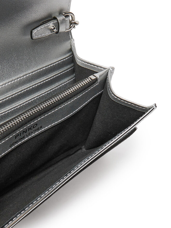 PINKO Kabelka PINKO Love One Wallet C AI 24-25 PLTT 100062 A1JD Stříbrná