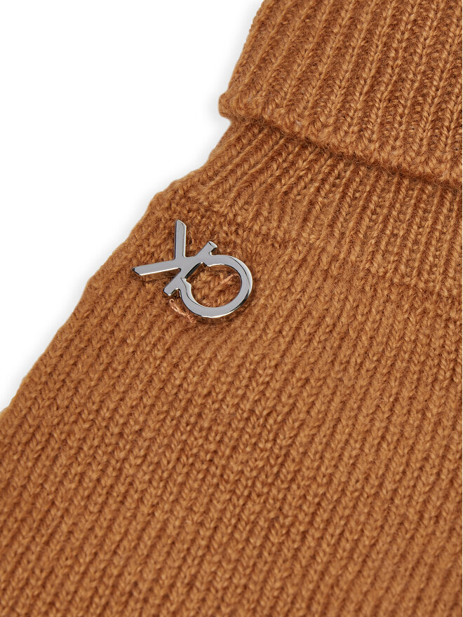 Calvin Klein Ženske rokavice Calvin Klein Chunky K60K612618 Rjava