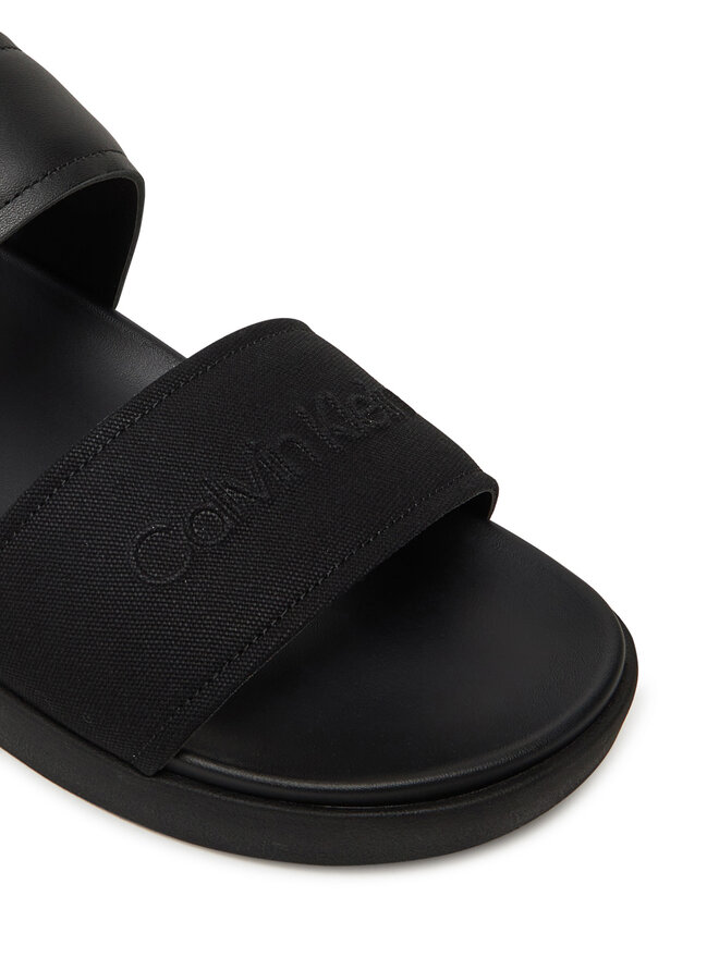Calvin Klein Sandały Calvin Klein Back Strap W/ Buckle Logo HM0HM01742 Czarny