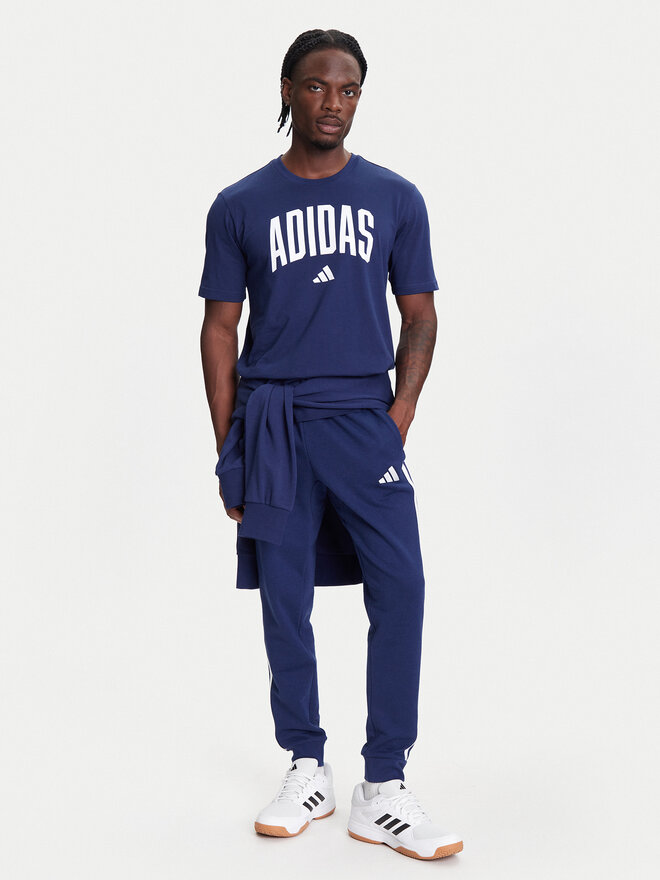 adidas adidas Marškinėliai Collegiate Lineage Graphic JM6417 Mėlyna Regular Fit