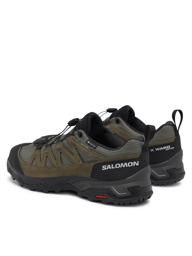 Salomon Scarpe da trekking Salomon X Ward Leather GORE-TEX L47182200 Verde