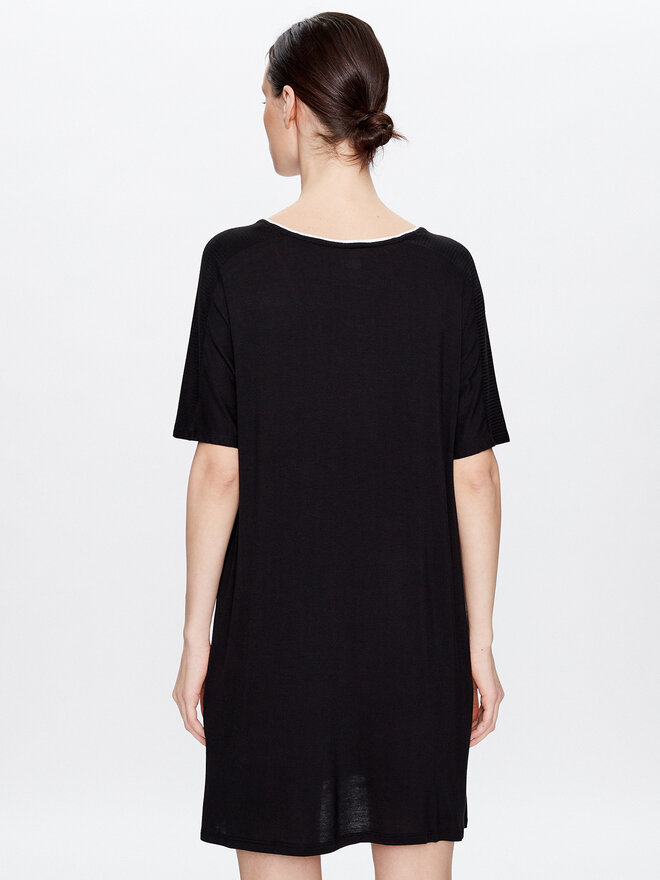 DKNY DKNY Нічна сорочка YI2319330 Чорний Regular Fit