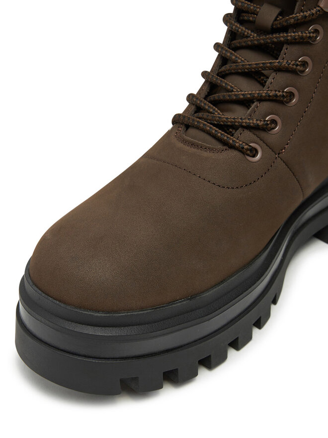 Calvin Klein Jeans Schnürstiefeletten Calvin Klein Jeans Lugged Laceup Boot Oxf Hiking Nb YM0YM01076 Braun