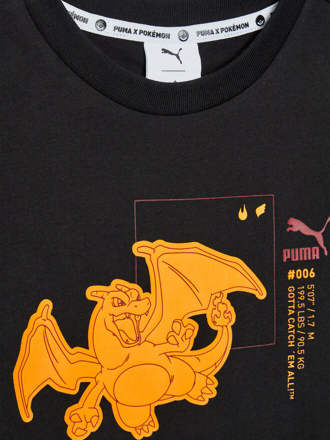 Puma Puma Marškinėliai Pokemon 536429 Juoda Regular Fit
