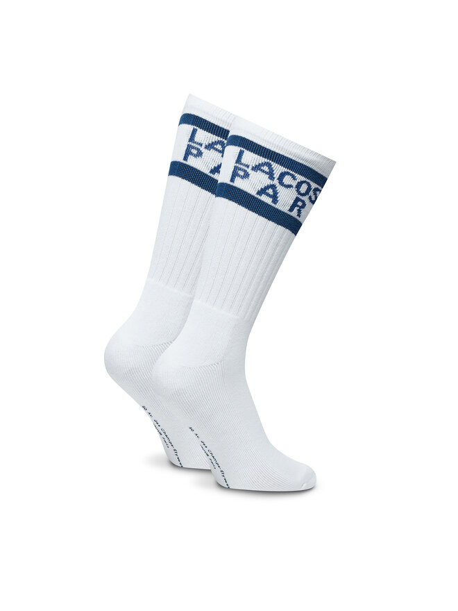 Lacoste Calzini lunghi da uomo Lacoste RA8095-00 F2F Bianco