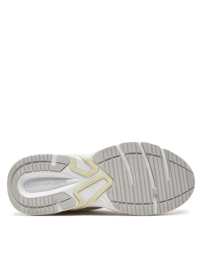 Calvin Klein Jeans Snīkeri Calvin Klein Jeans Retro Tennis Low Lace Mh Ml Met YW0YW01373 Balts