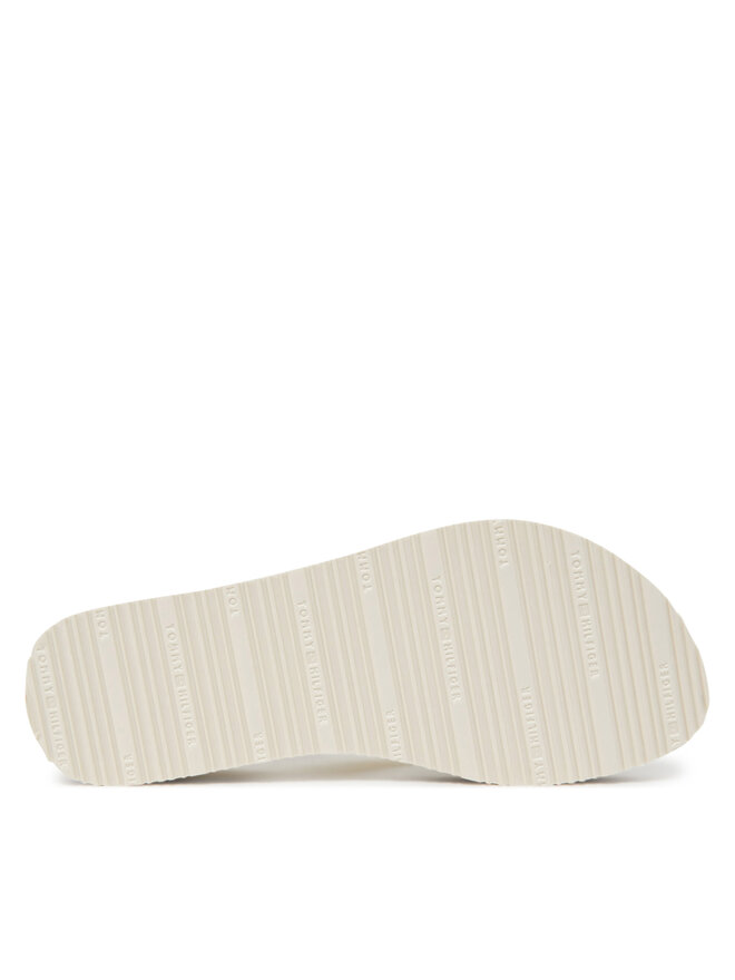 Tommy Hilfiger Žabky Tommy Hilfiger Im Th Chainprint Midwedge Sandal FW0FW08527 Bílá