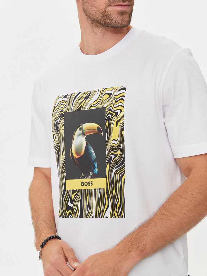 BOSS BOSS Camiseta Te_Tucan 50516012 Blanco Regular Fit