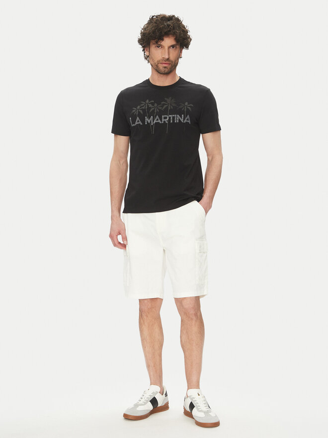La Martina La Martina T-Shirt Andy MAR311 JS324 Μαύρο Regular Fit